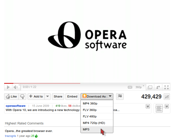 Opera Video Downloader