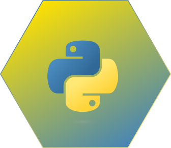 Python logo in a hexagon