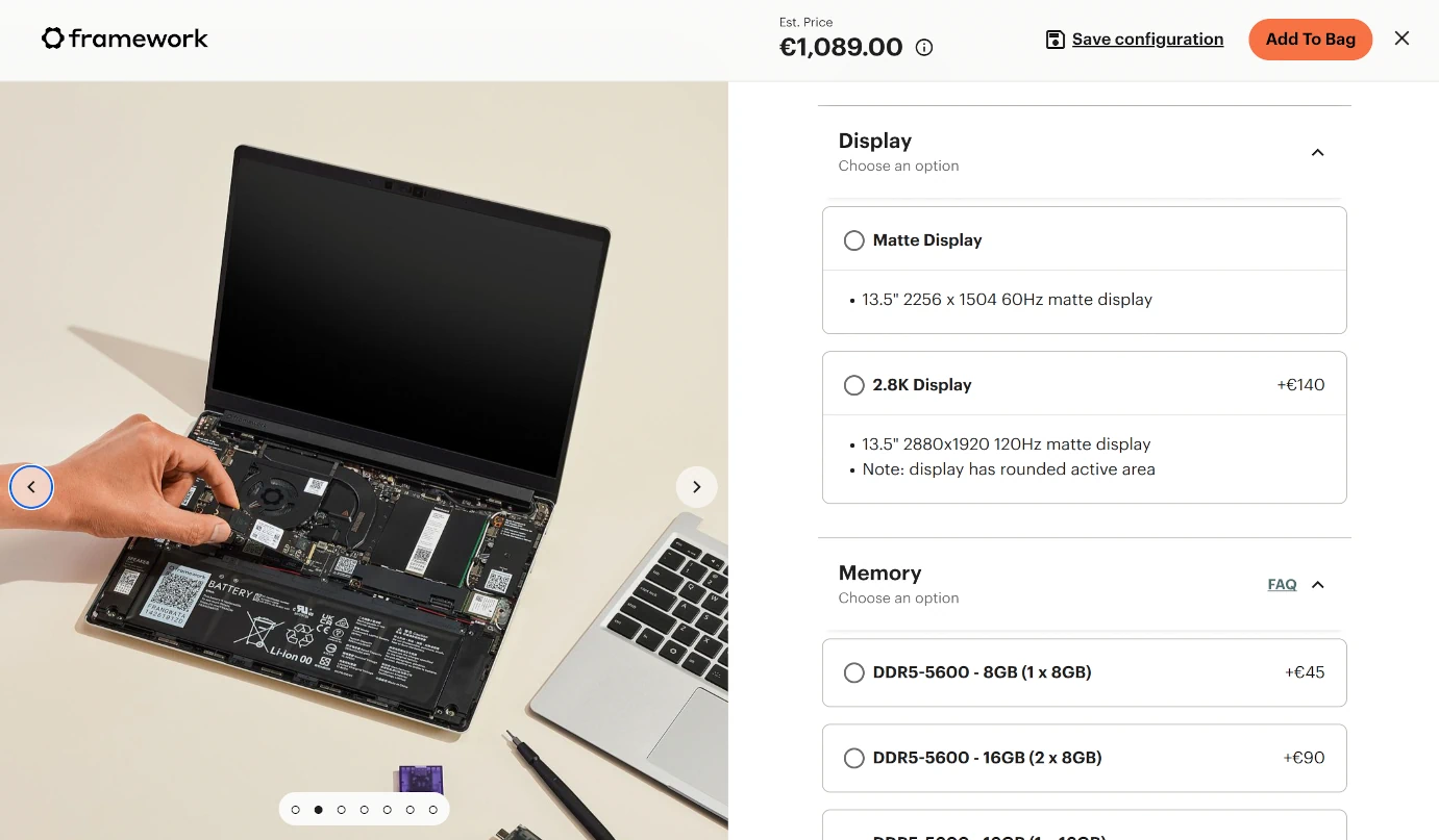 Framework Laptop configuration